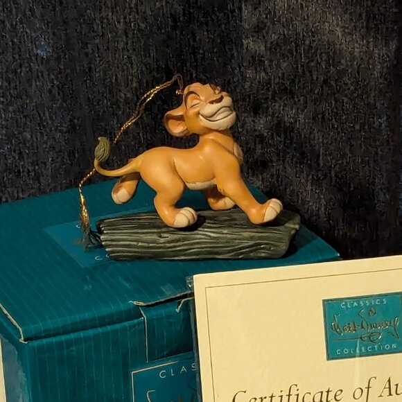 Simba "Hakuna Matata" from the Lion King Special Edition Ornament New in Box COA - Picture 1 of 11